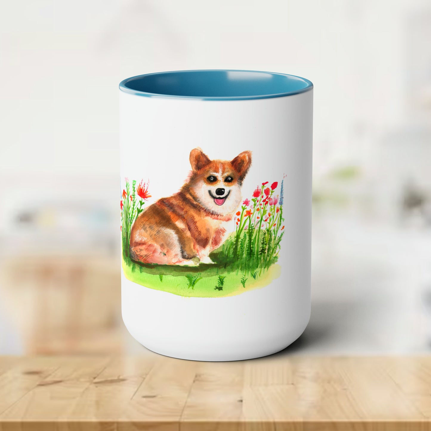 Cute watercolor Corgi Mug