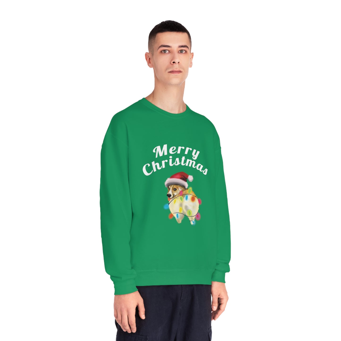 Funny Corgi Dog christmas Sweatshirt, Corgi Christmas, Corgi booty, corgi dog mom gift, funny pet portrait gift, christmas dog corgi