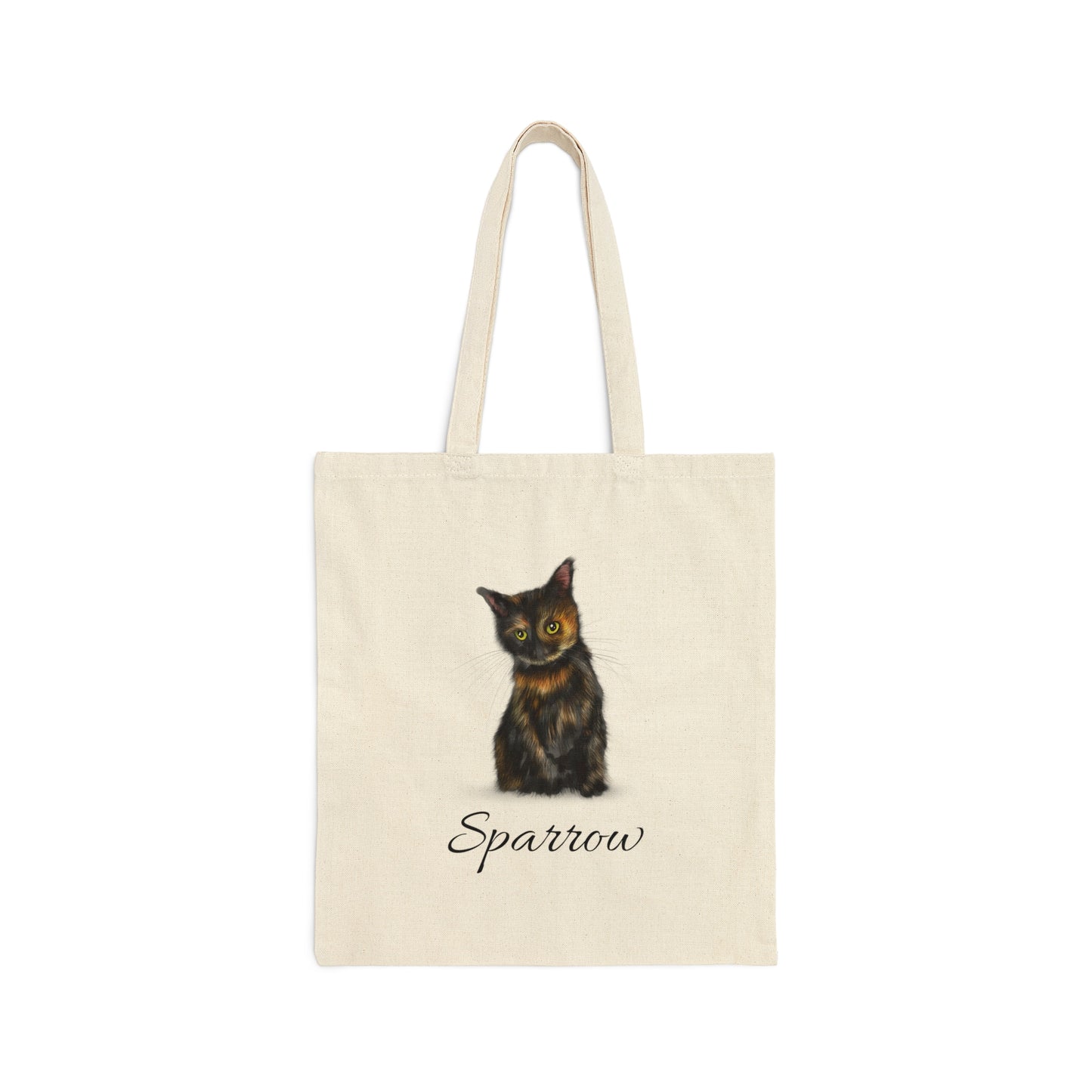 Custom Cat portrait on tote bag