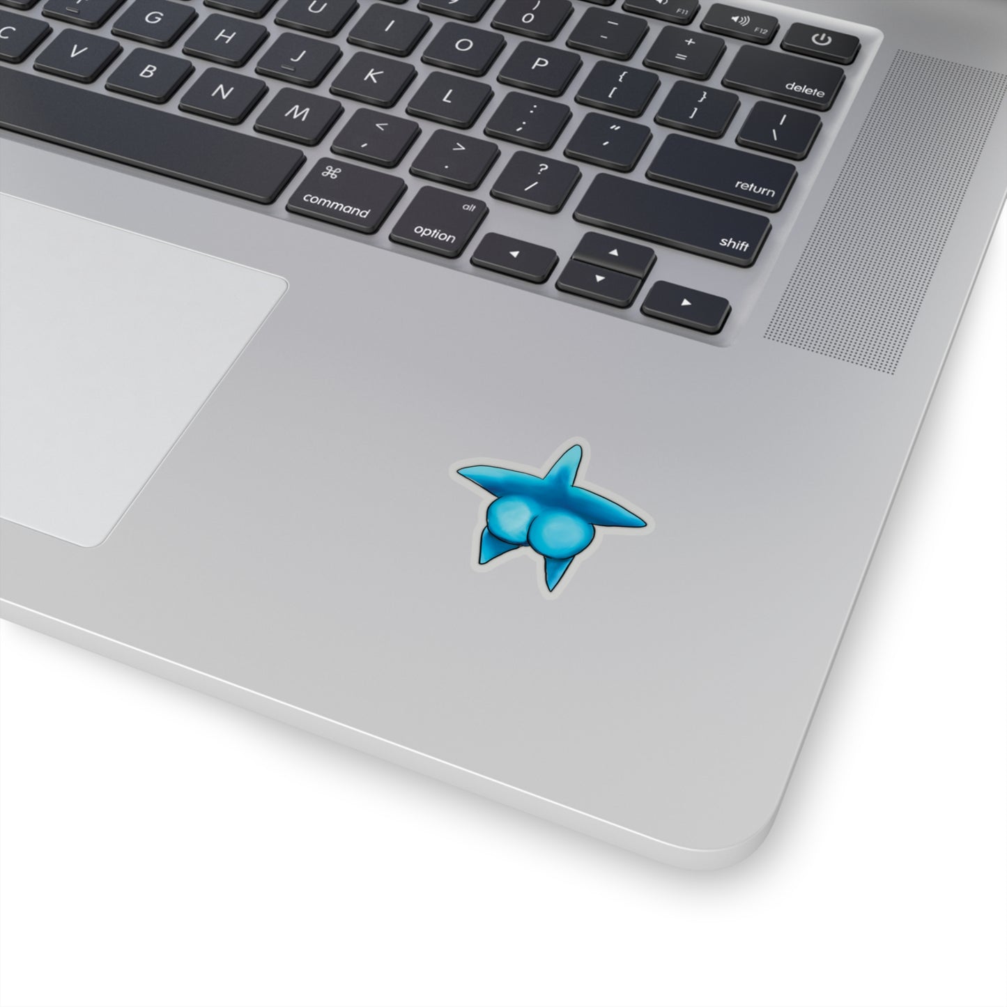 Funny Starfish Sticker Blue Booty, Starfish Ass Sticker, illustration