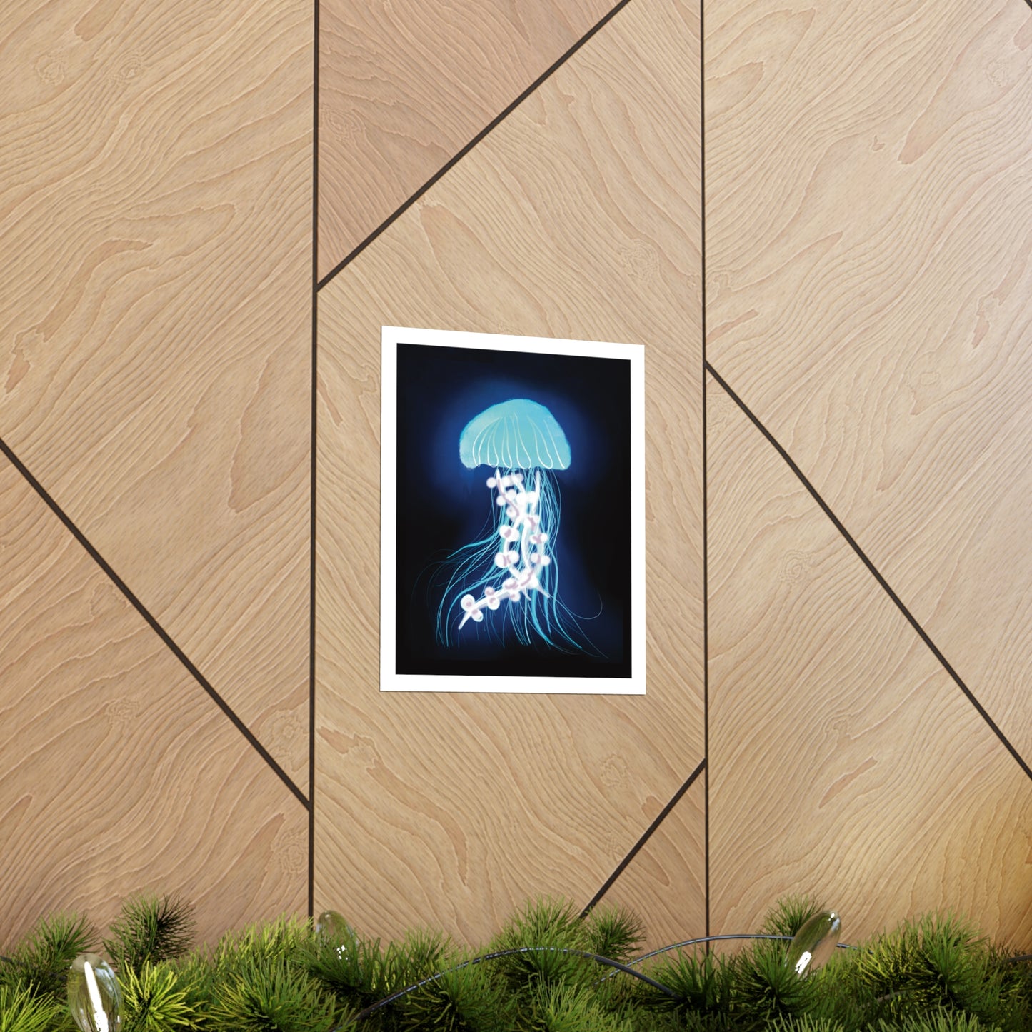 Bioluminescent Jellyfish Art Print