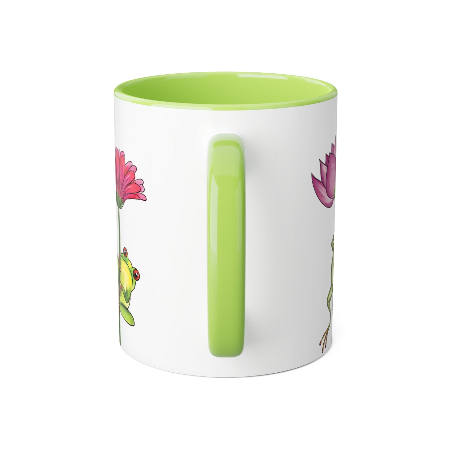 Cute Colorful Frog Accent Mugs, 11oz