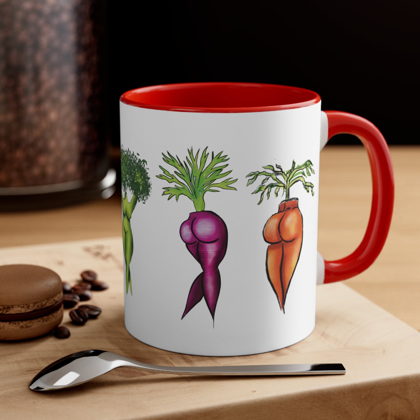 Funny Sexy Vegetables Cute Mug, inappropriate funny cute mug, silly vegeterian gift mug, cute funny gift idea for vegan