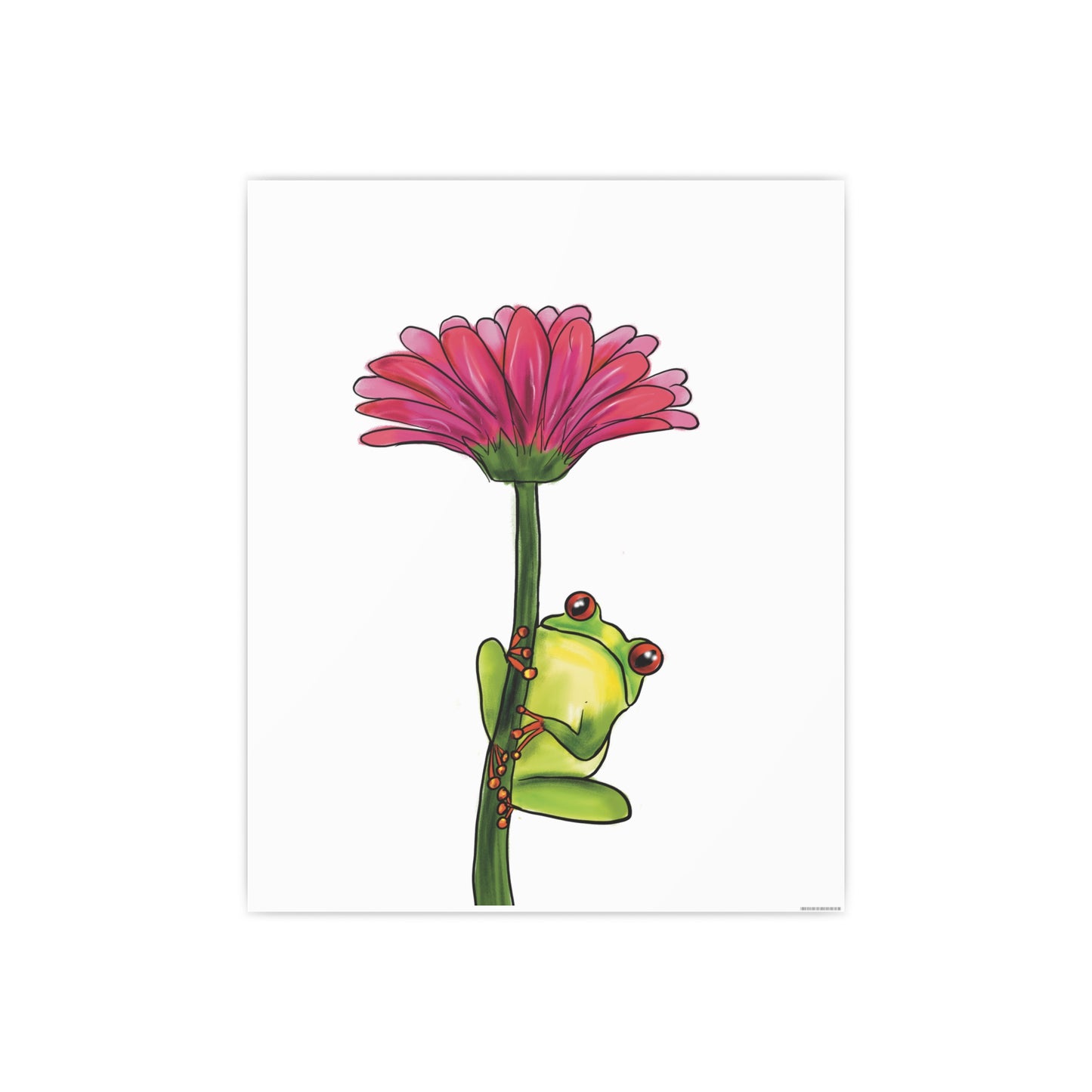 Frog on a Flower Art Print