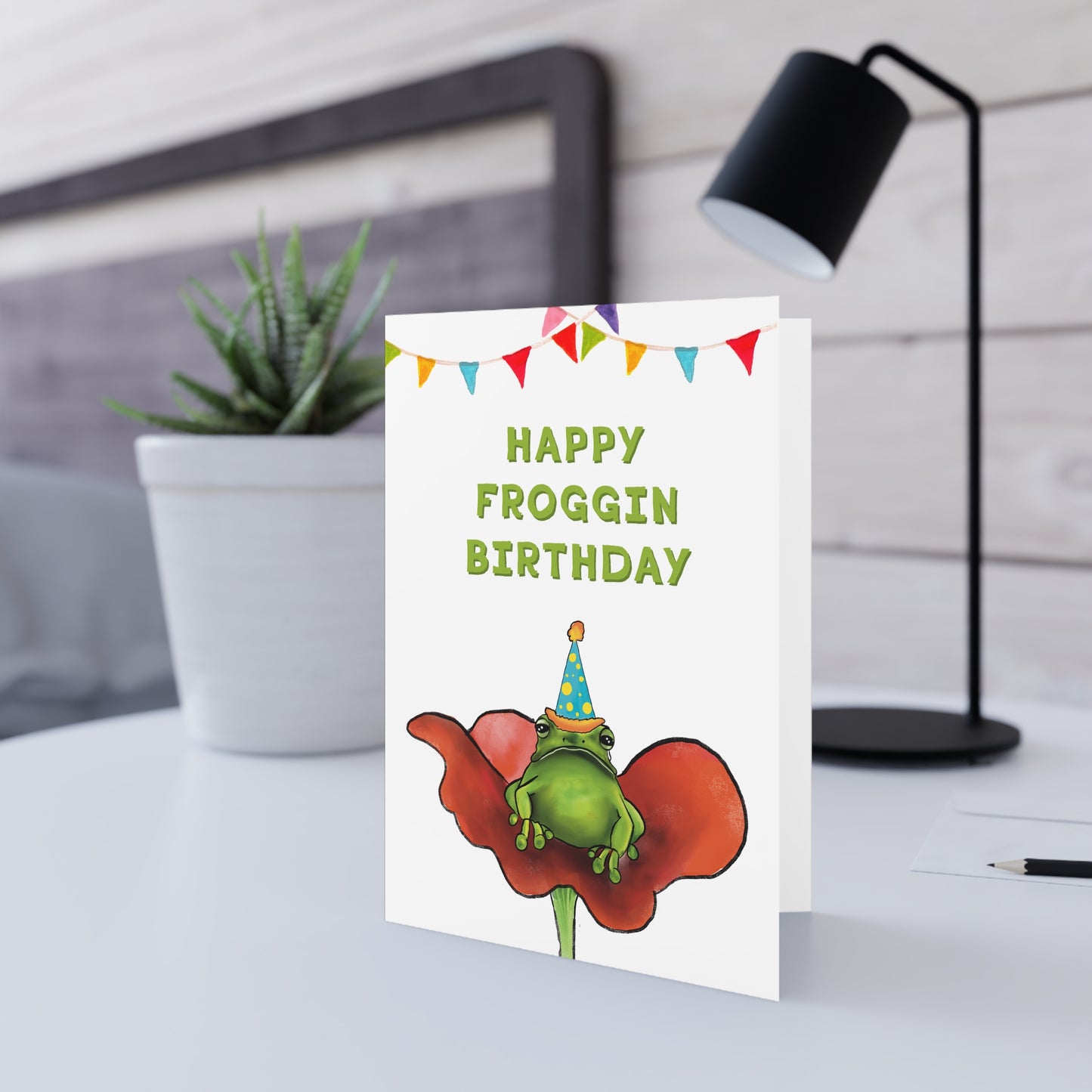 Cute Frog Birthday Card, Happy Frogging Birthday, Adorable Frog Funny Birthday card for friend