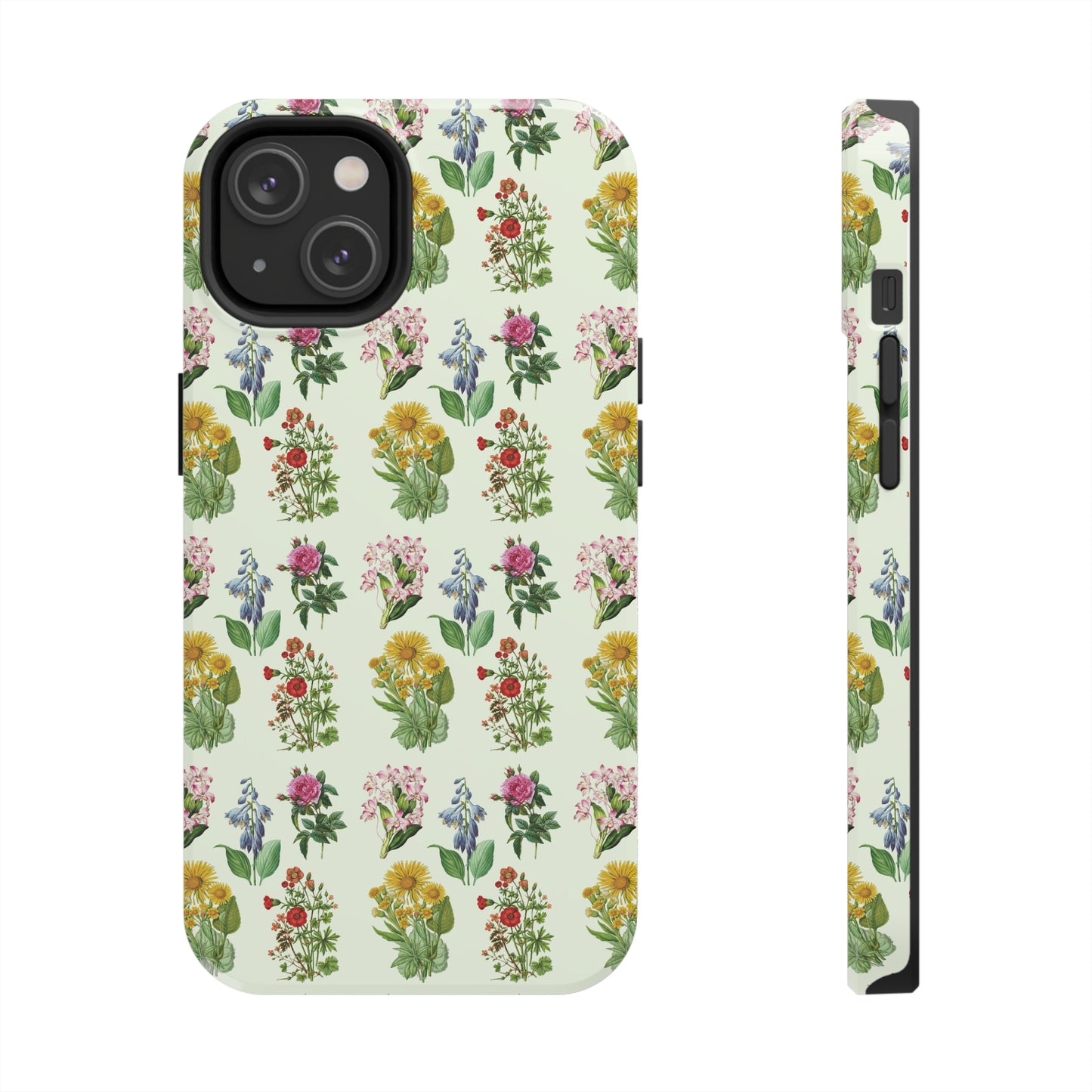 Pretty Floral Phone Case, Cute Vintage Antique Flower Phone case, sunflower Rose 19th century painting Phone Case Pattern