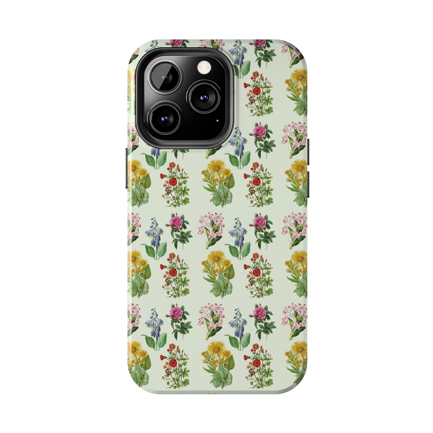 Pretty Floral Phone Case, Cute Vintage Antique Flower Phone case, sunflower Rose 19th century painting Phone Case Pattern