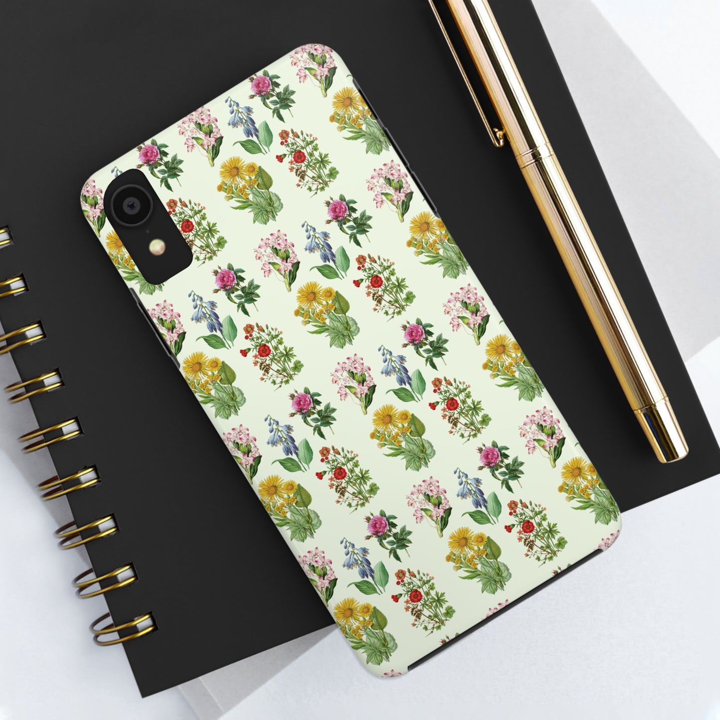 Pretty Floral Phone Case, Cute Vintage Antique Flower Phone case, sunflower Rose 19th century painting Phone Case Pattern