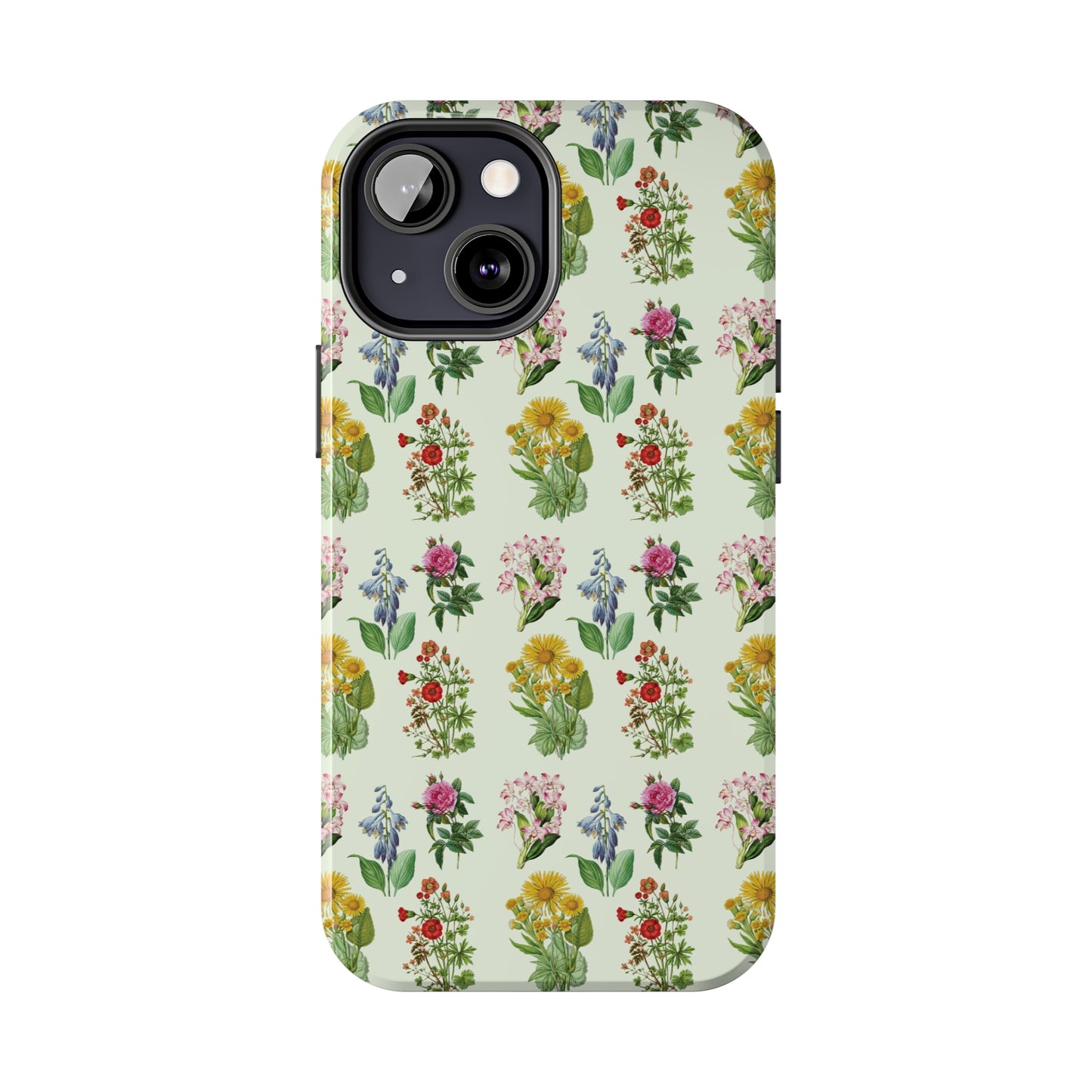 Pretty Floral Phone Case, Cute Vintage Antique Flower Phone case, sunflower Rose 19th century painting Phone Case Pattern