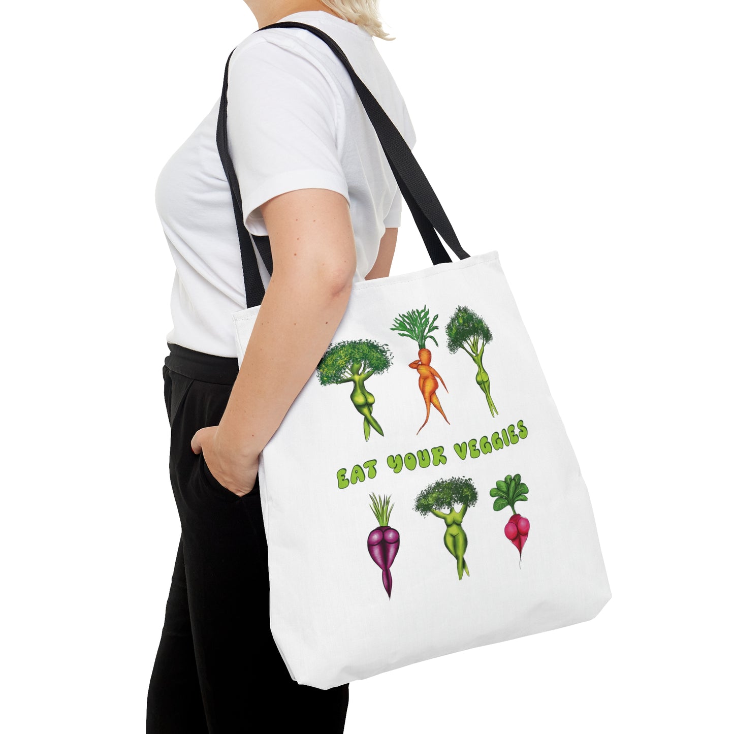 eat your veggies tote bag