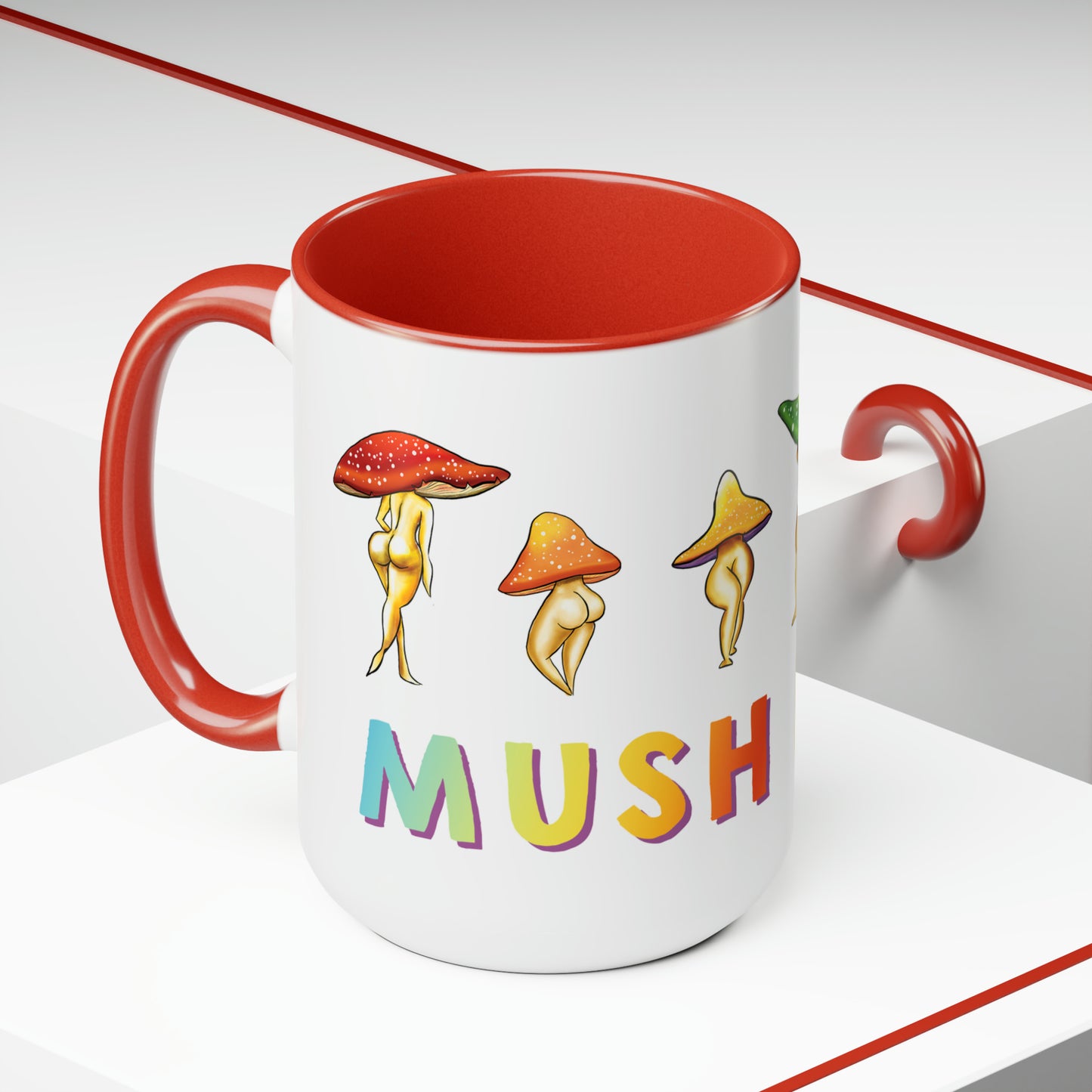 Mush Love Mushroom Lady Mug, 15 oz