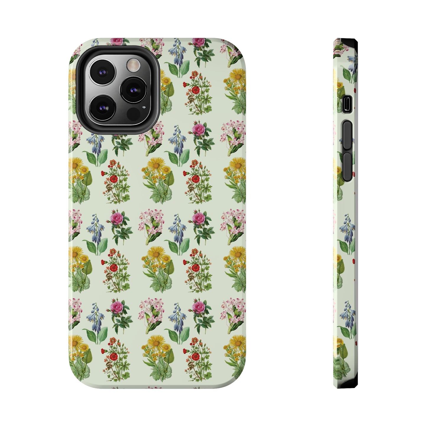 Pretty Floral Phone Case, Cute Vintage Antique Flower Phone case, sunflower Rose 19th century painting Phone Case Pattern