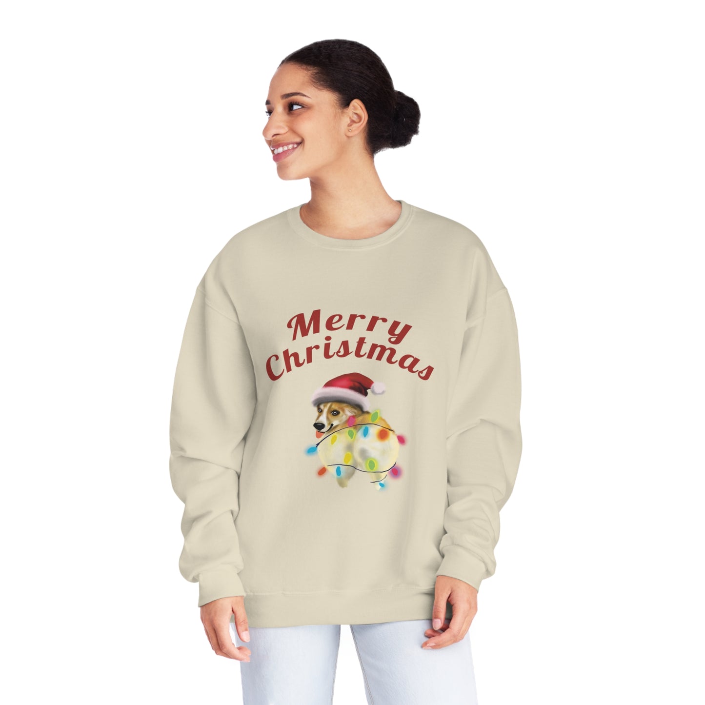 Funny Corgi Dog christmas Sweatshirt, Corgi Christmas, Corgi booty, corgi dog mom gift, funny pet portrait gift, christmas dog corgi