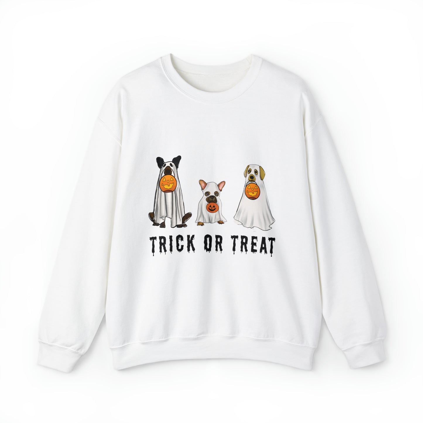 Cute Halloween Dog Sweatshirt, Halloween ghost dog sweatshirt, women's fall gift sweatshirt, fall decor cute halloween gift idea, ghost dog