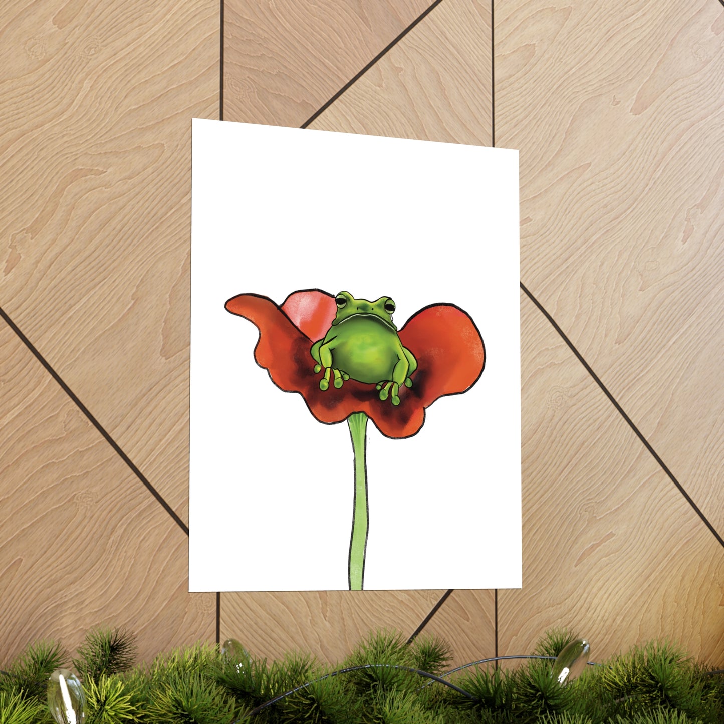 Grumpy Frog Illustration Art Print