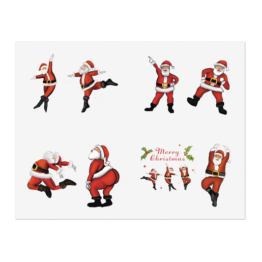 funny santa sticker sheet