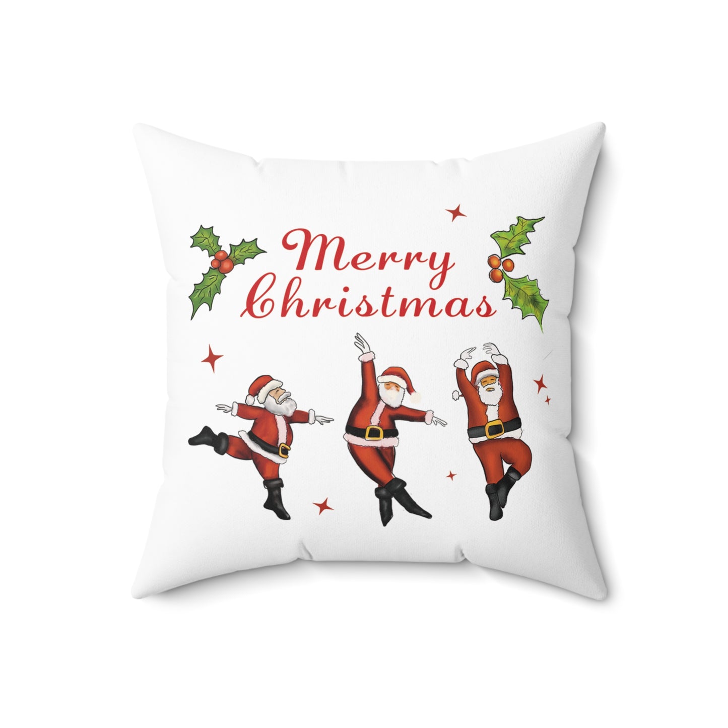 Cute Santa Dancing christmas pillow, christmas holiday decor, cute holiday decor, funny santa dancing throw pillow