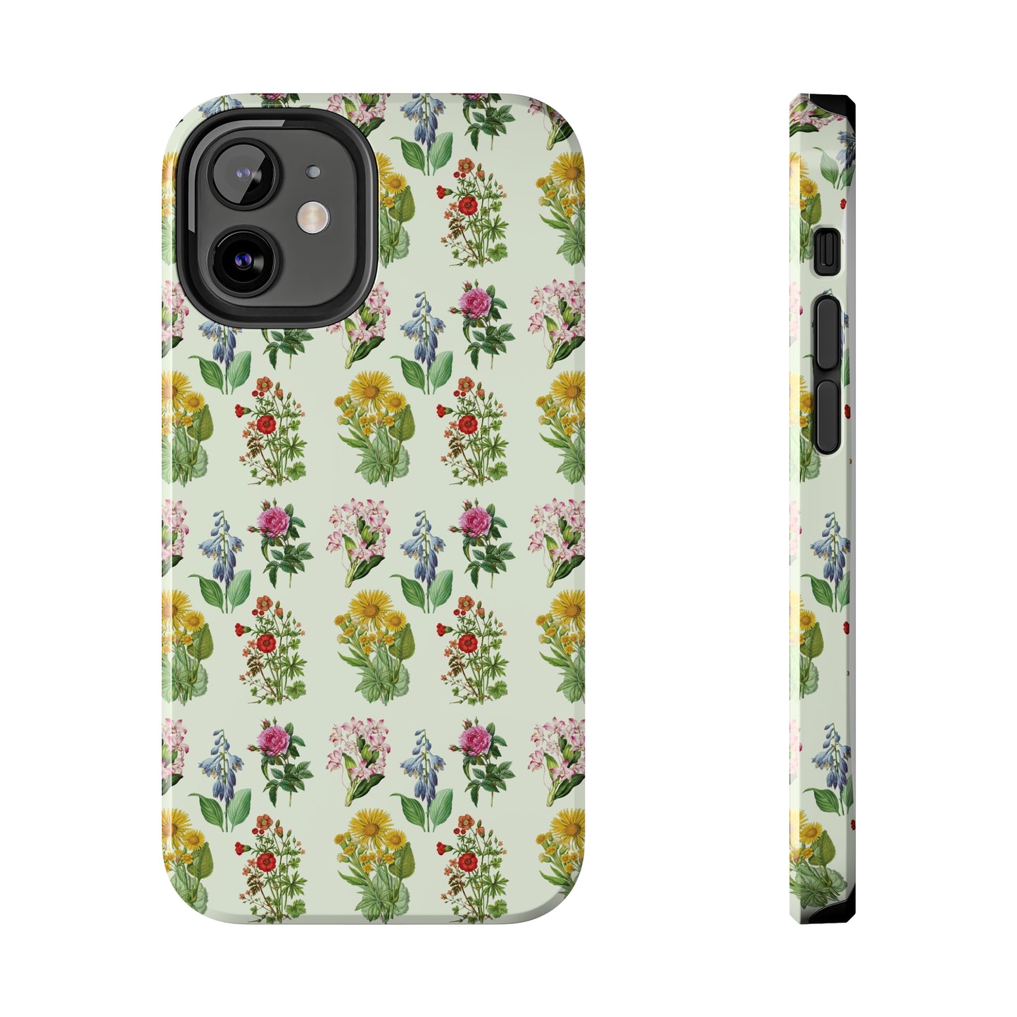 Pretty Floral Phone Case, Cute Vintage Antique Flower Phone case, sunflower Rose 19th century painting Phone Case Pattern