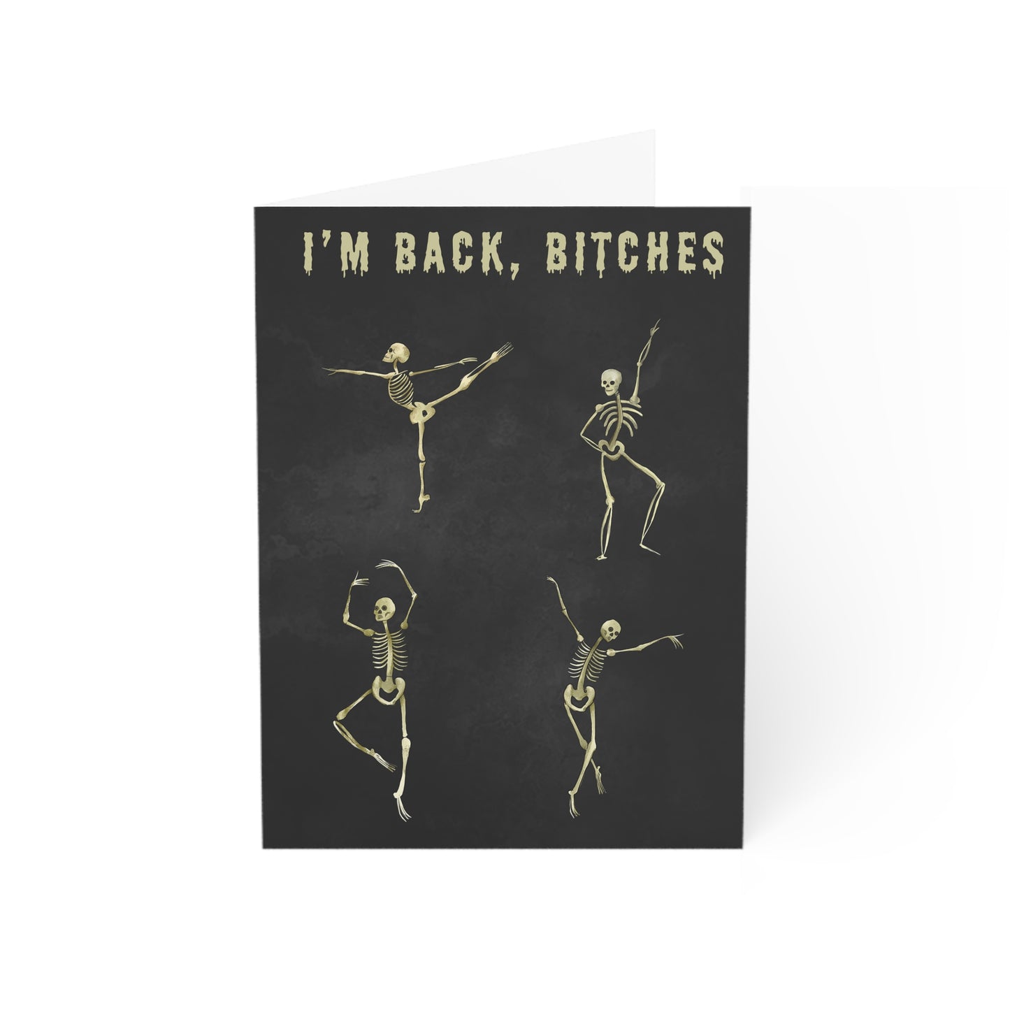 Cute Funny Dancing Skeleton Halloween Card, Cute Halloween Gift, Cute Gift Idea, Funny Halloweed Card, Greeting card skeleton cute funny