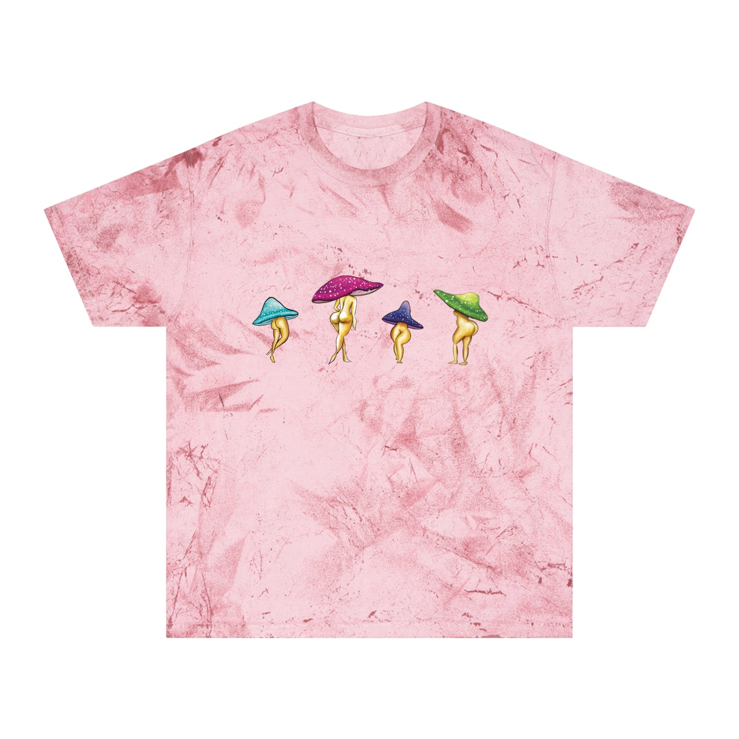 Purple Tie Dye Mushroom T shirt