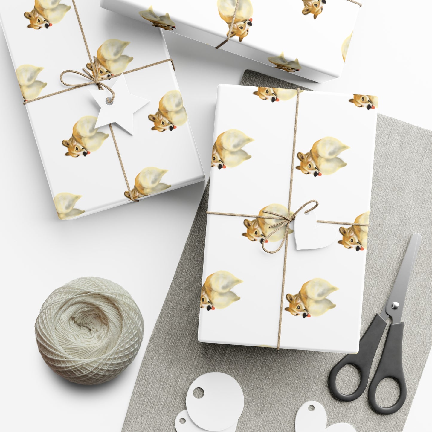 Corgi Butt Wrapping Paper Gift for Friend, Pet Lover Cute Funny Corgi Butt, gift wrap paper