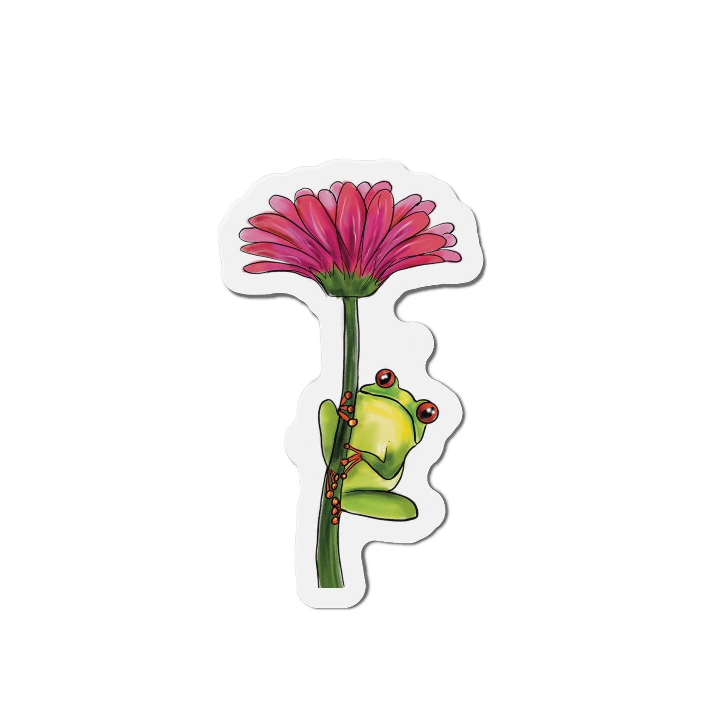 Frog Flower Magnet