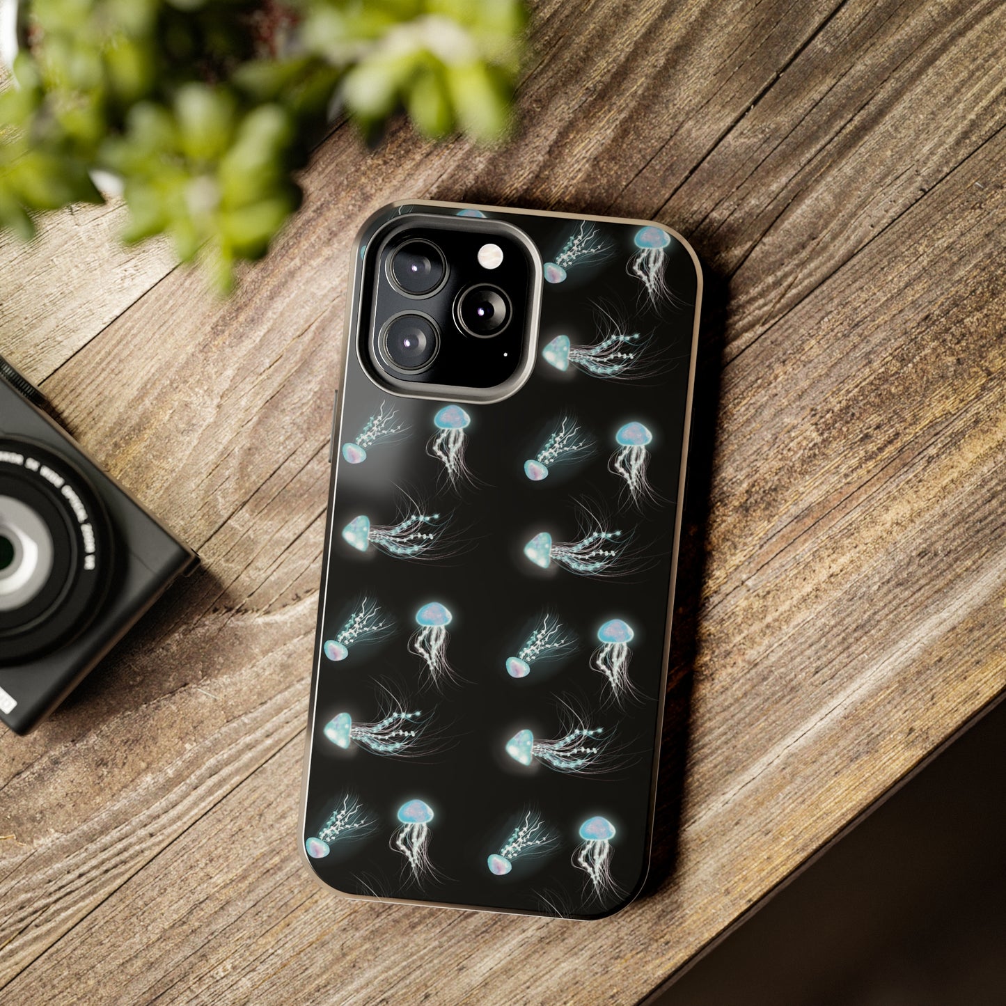 Bioluminescent Jellyfish Phone Case, Cool Trippy Psychedelic Phone Case, Glowing Jellyfish, Bioluminescent Art Cool Phone Case