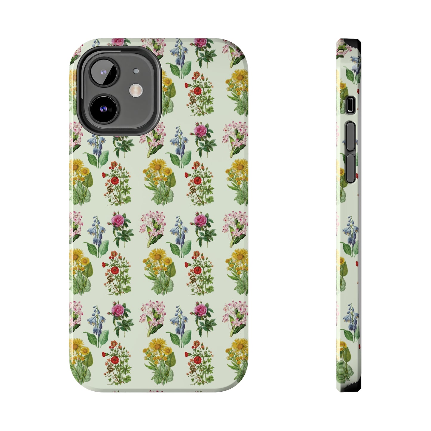 Pretty Floral Phone Case, Cute Vintage Antique Flower Phone case, sunflower Rose 19th century painting Phone Case Pattern