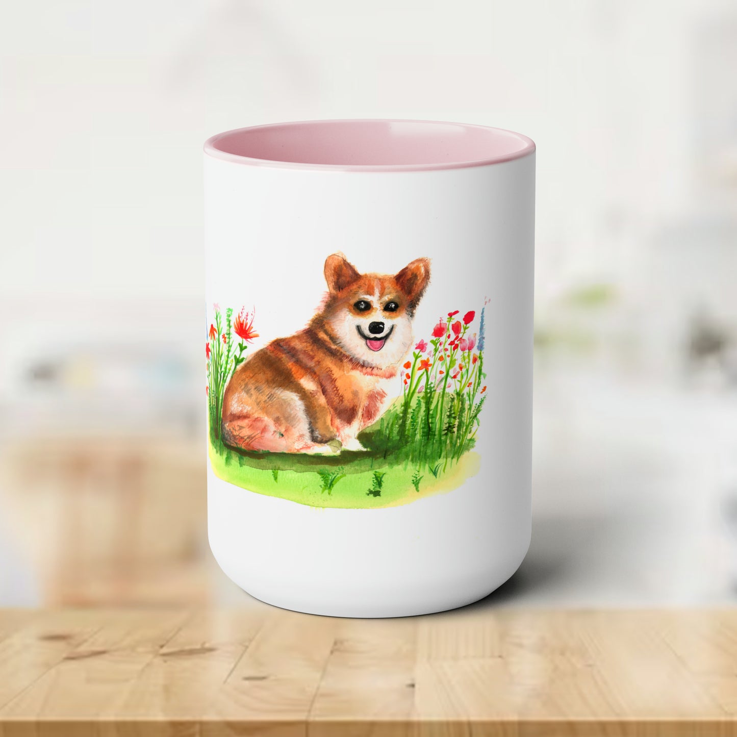 Cute watercolor Corgi Mug