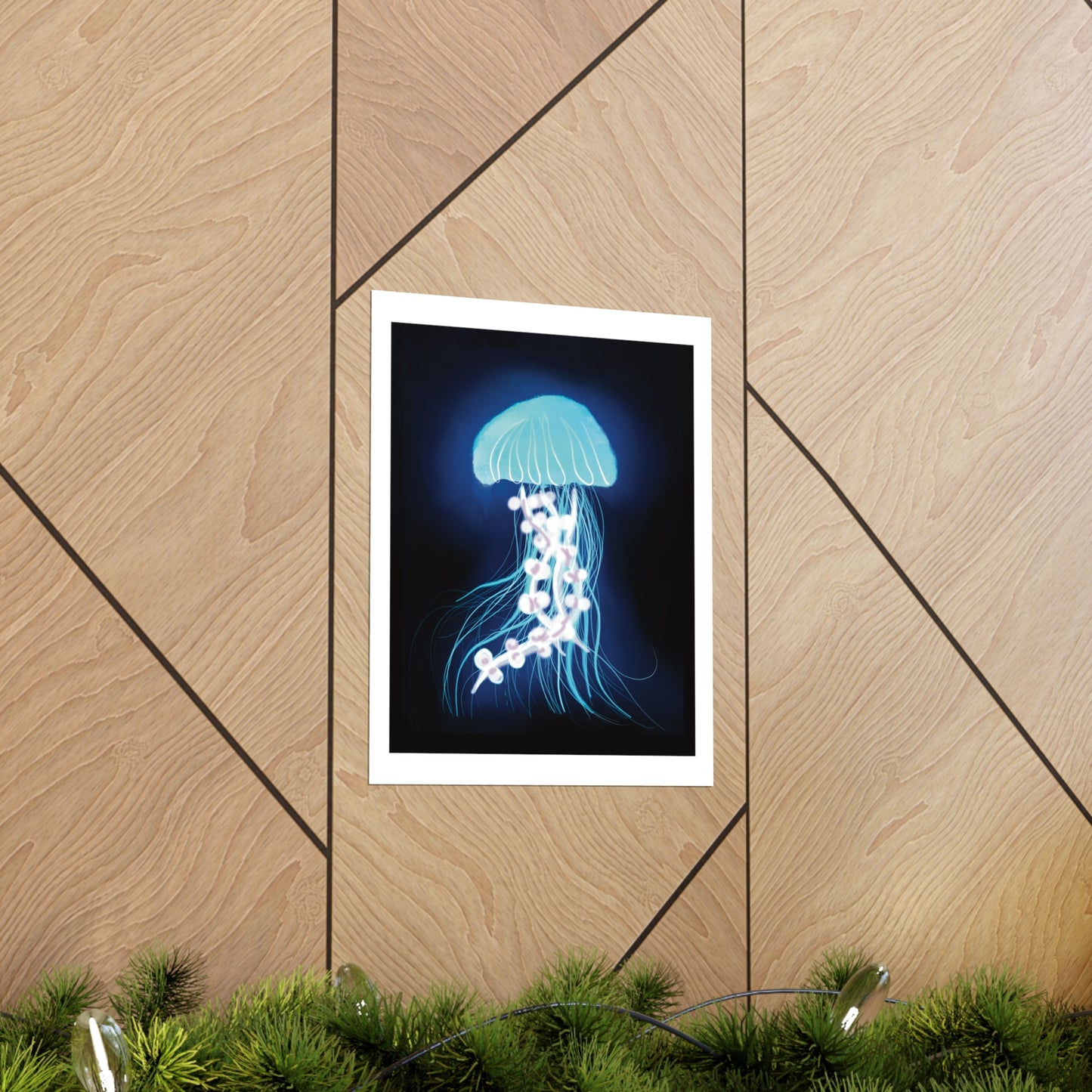 Bioluminescent Jellyfish Art Print