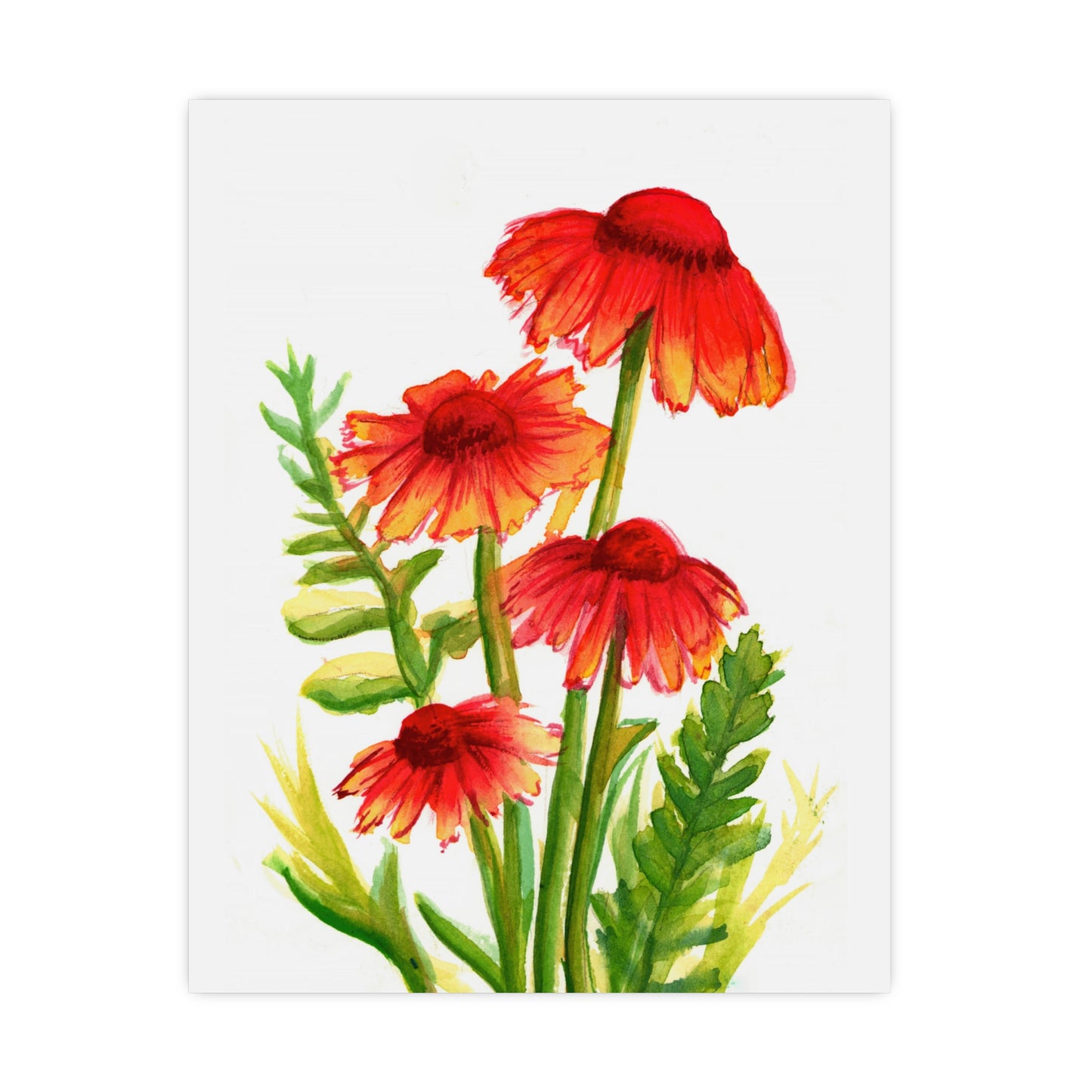 Wildflower Poster, Wall art, poster, wildflowers watercolor painted flowers