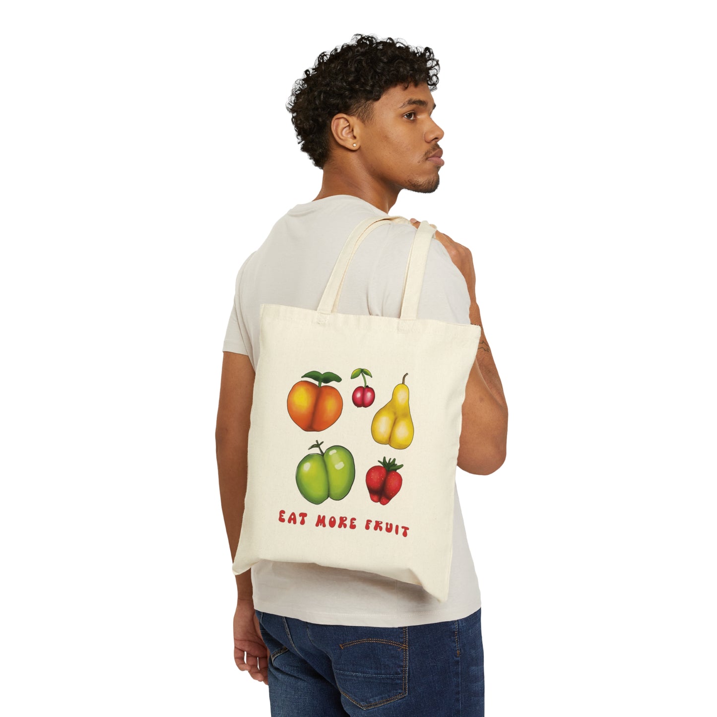 cute funny fruit tote bag, Funny fruit tote