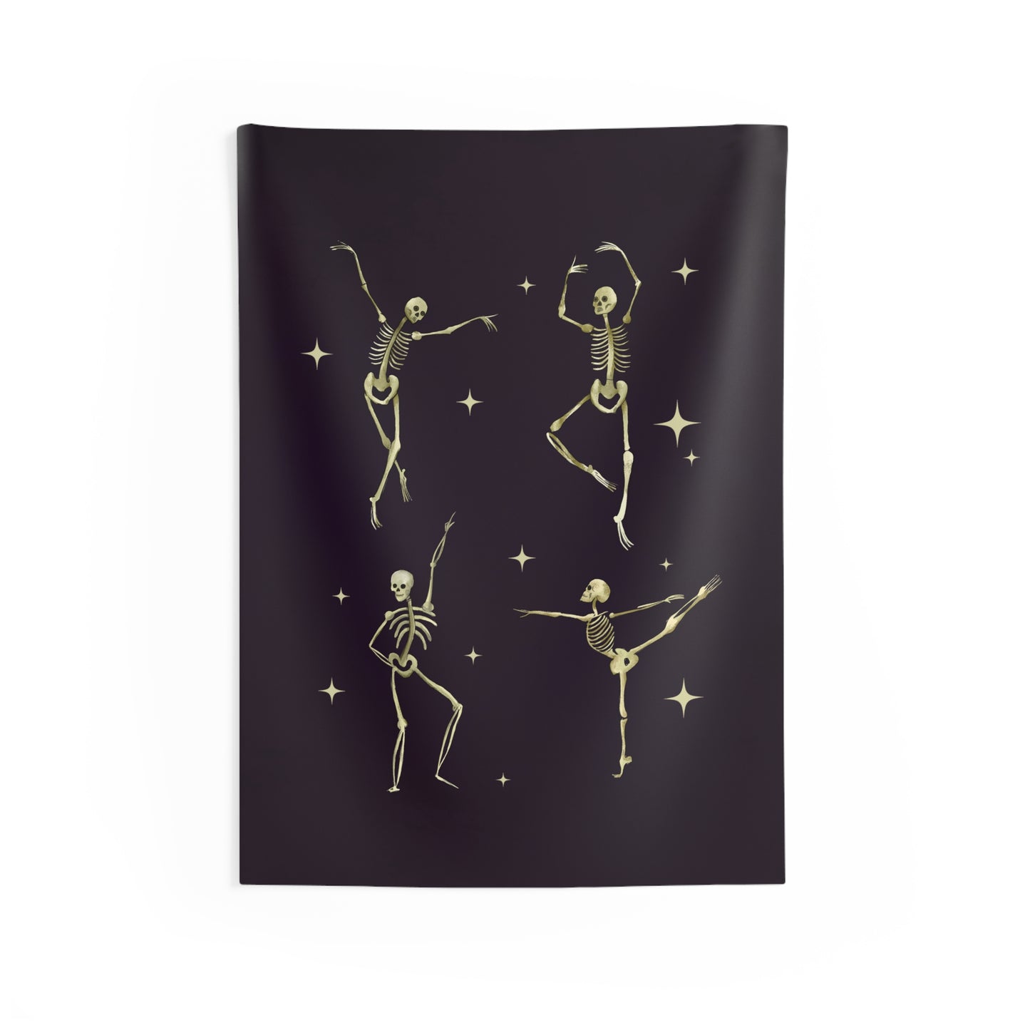 Cute Funny Dancing skeleton Tapestry, astronomy halloween tapestry, skeleton ballet, cool funny tapestry bedroom, dorm room tapestry