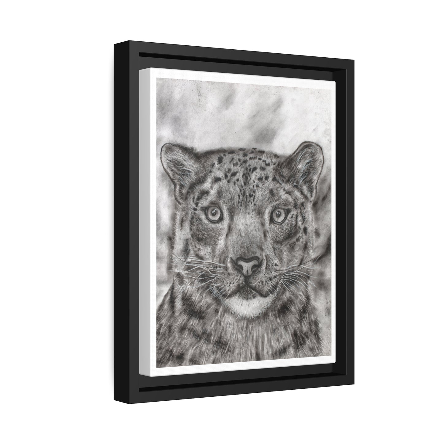 Snow Leopard Drawing Framed Art Print