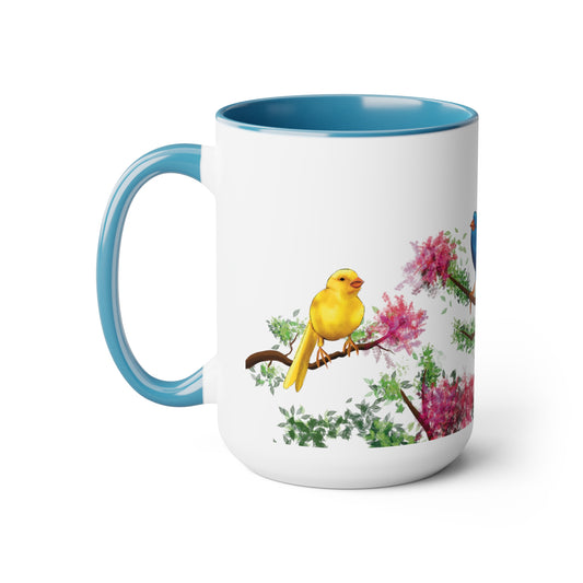 Colorful Birds and Flowers Mug