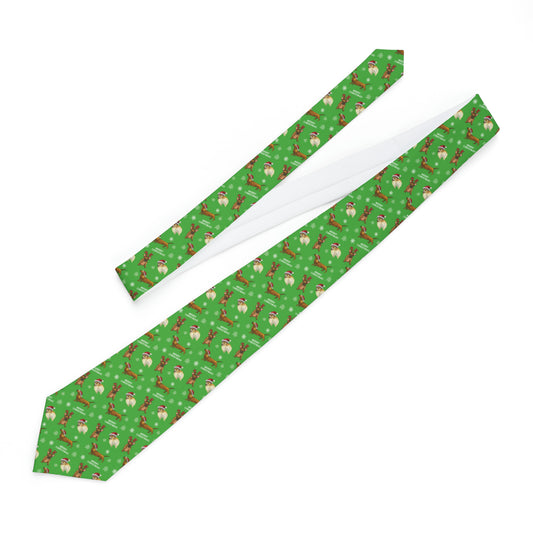 Cute Funny Dog Christmas Necktie, Corgi christmas, wiener dog cute christmas necktie, funny dog christmas necktie