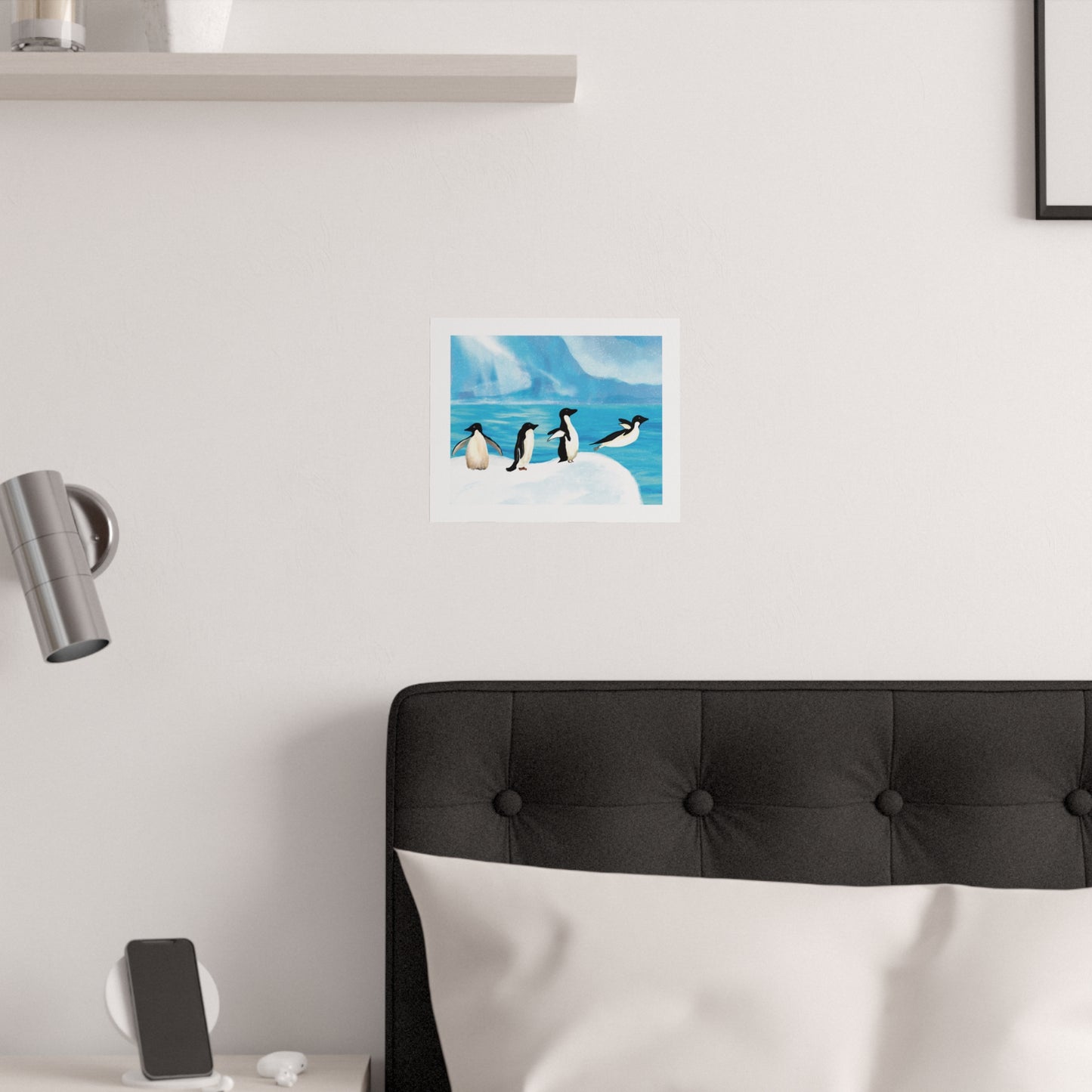 Antarctic Penguins Satin Poster