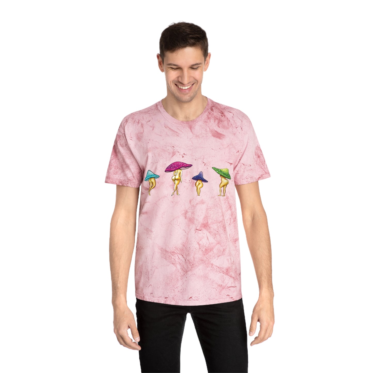 Purple Tie Dye Mushroom T shirt