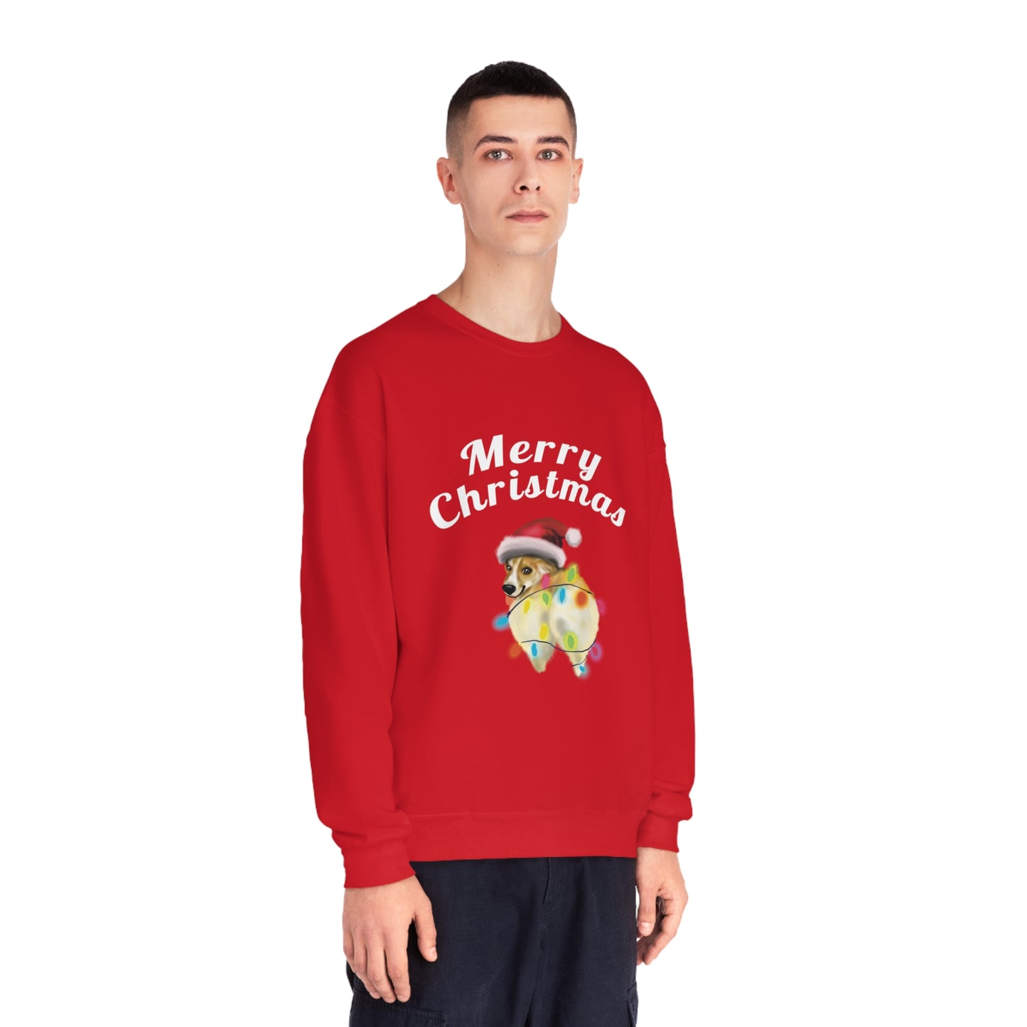Funny Corgi Dog christmas Sweatshirt, Corgi Christmas, Corgi booty, corgi dog mom gift, funny pet portrait gift, christmas dog corgi