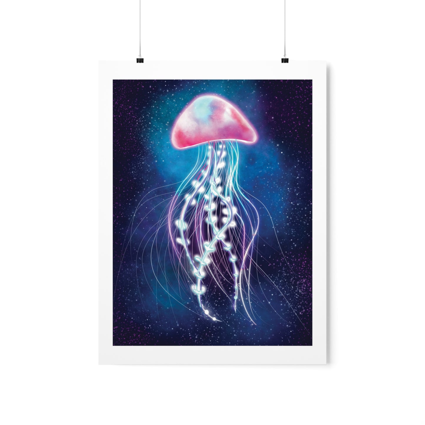 Bioluminescent Jellyfish Poster