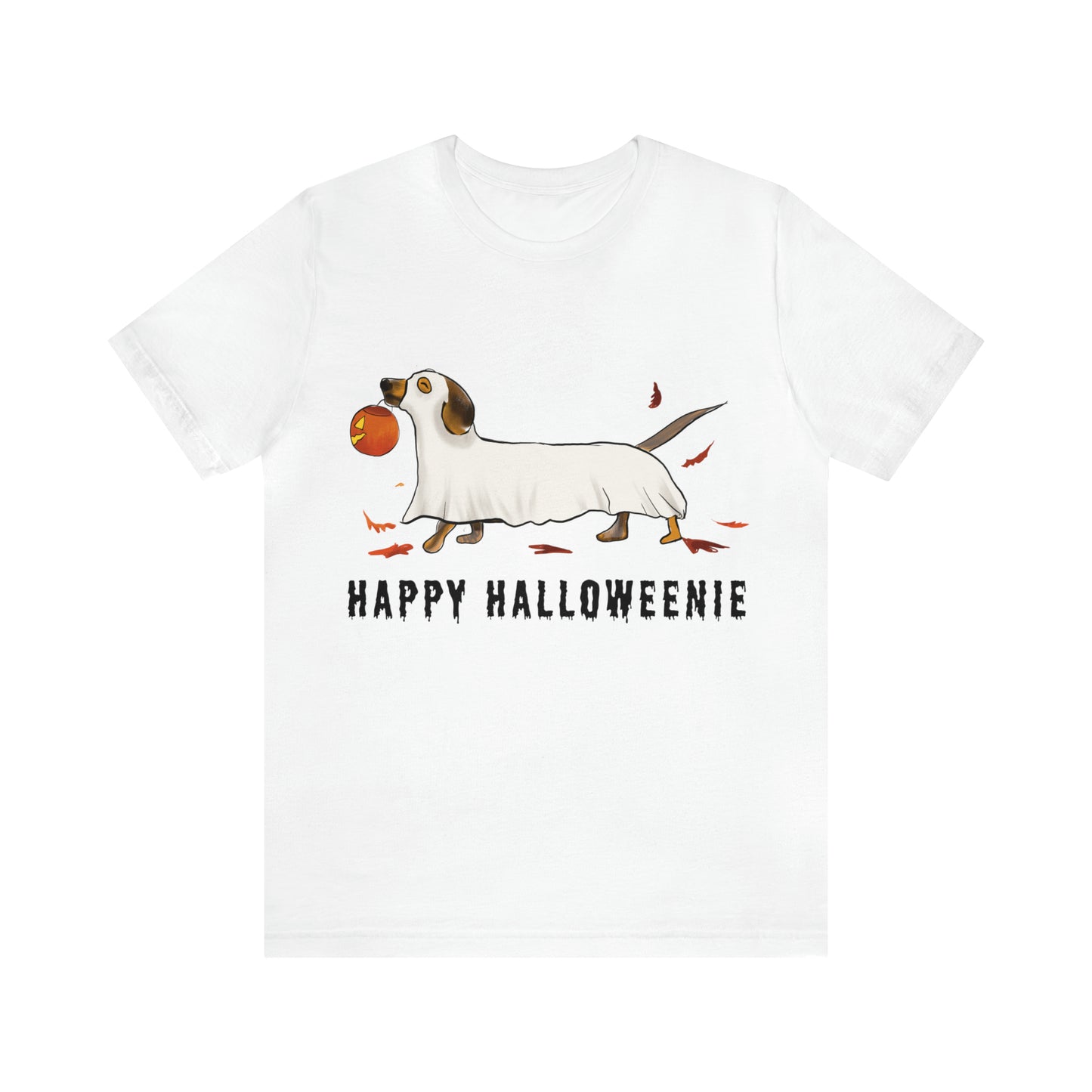 Halloween T Shirt, Cute Halloween Wiener Dog T Shirt, Funny Dog Ghost T Shirt, cute Dog halloween Shirt, gift idea for her, fall shirt