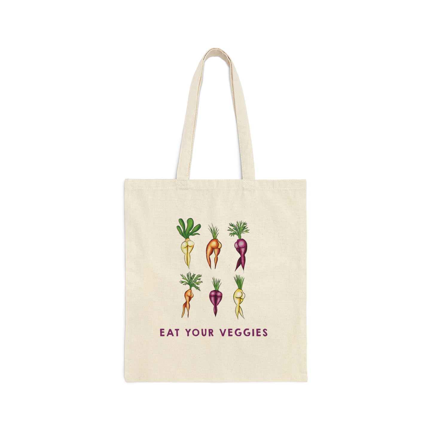 Funny Cute Sexy Vegetable Grocery Tote Bag, Cotton Canvas Tote bag for everyday, gift for mom, gift for vegetarian, vegan gift