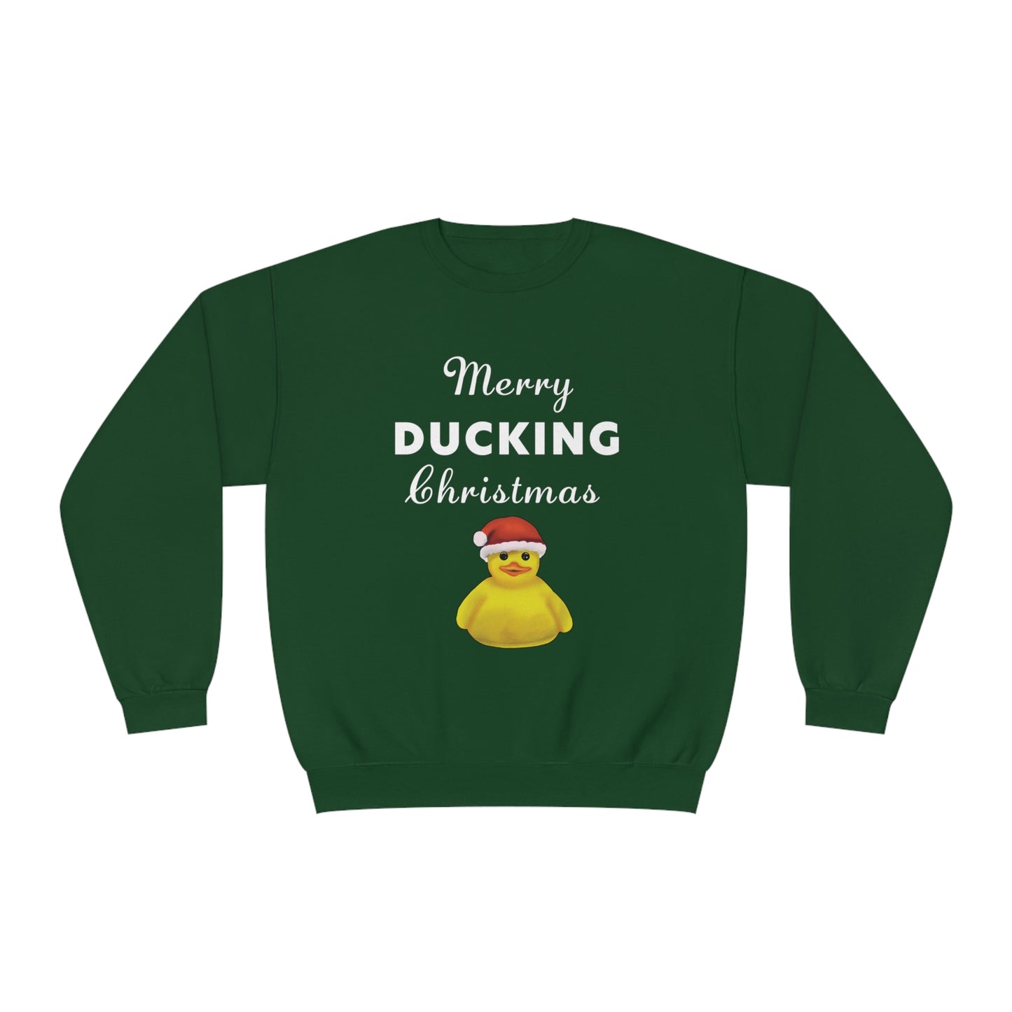 Funny Christmas Pun Duck Sweatshirt, Holiday Decor, cute funny holiday christmas sweatshirt, cute Merry Ducking Christmas Sweatshirt gift