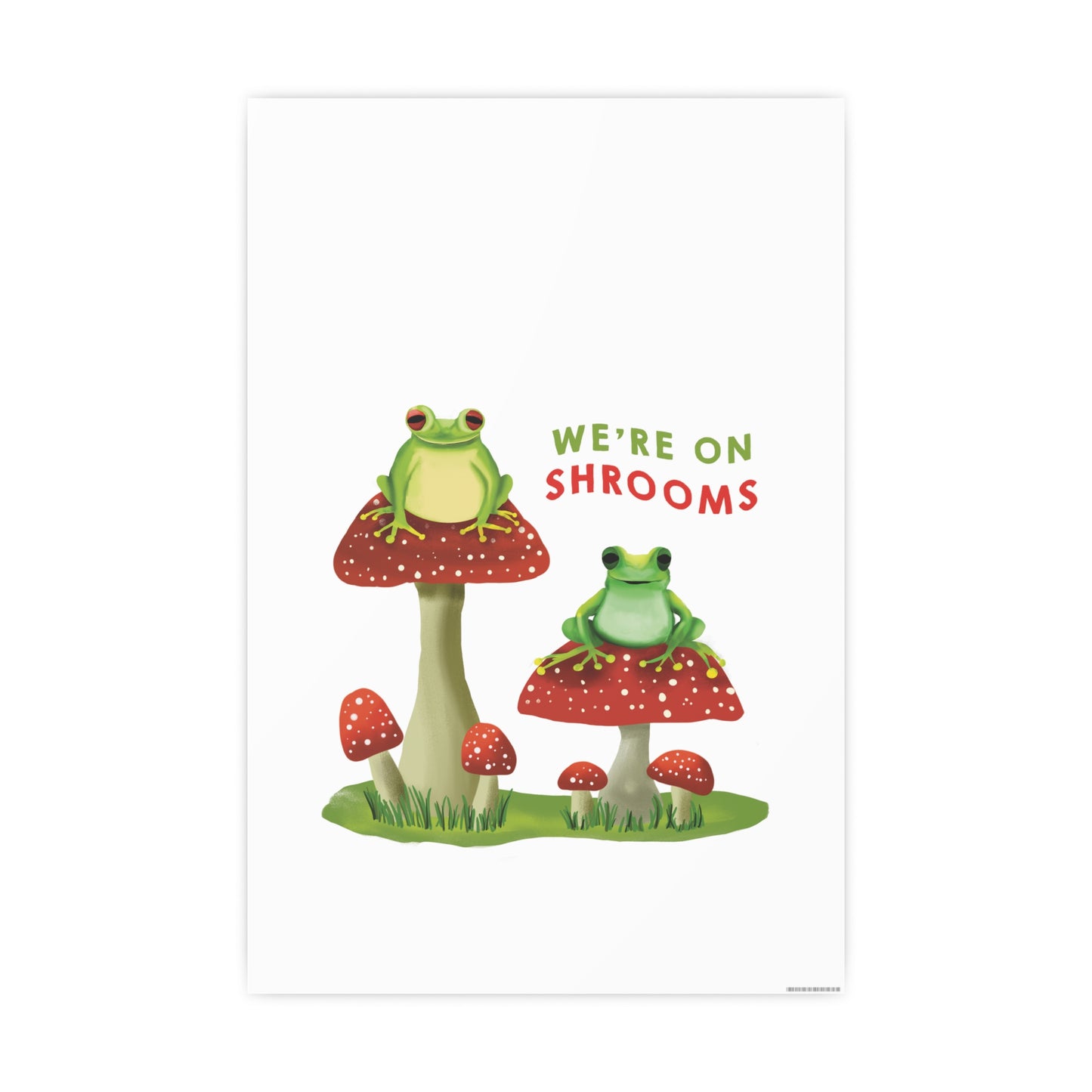 Frogs on Shrooms Art Poster