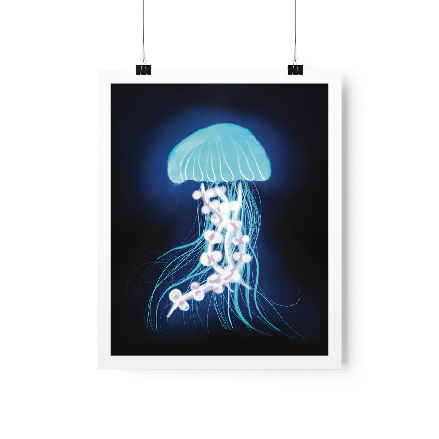 Bioluminescent Jellyfish Art Print