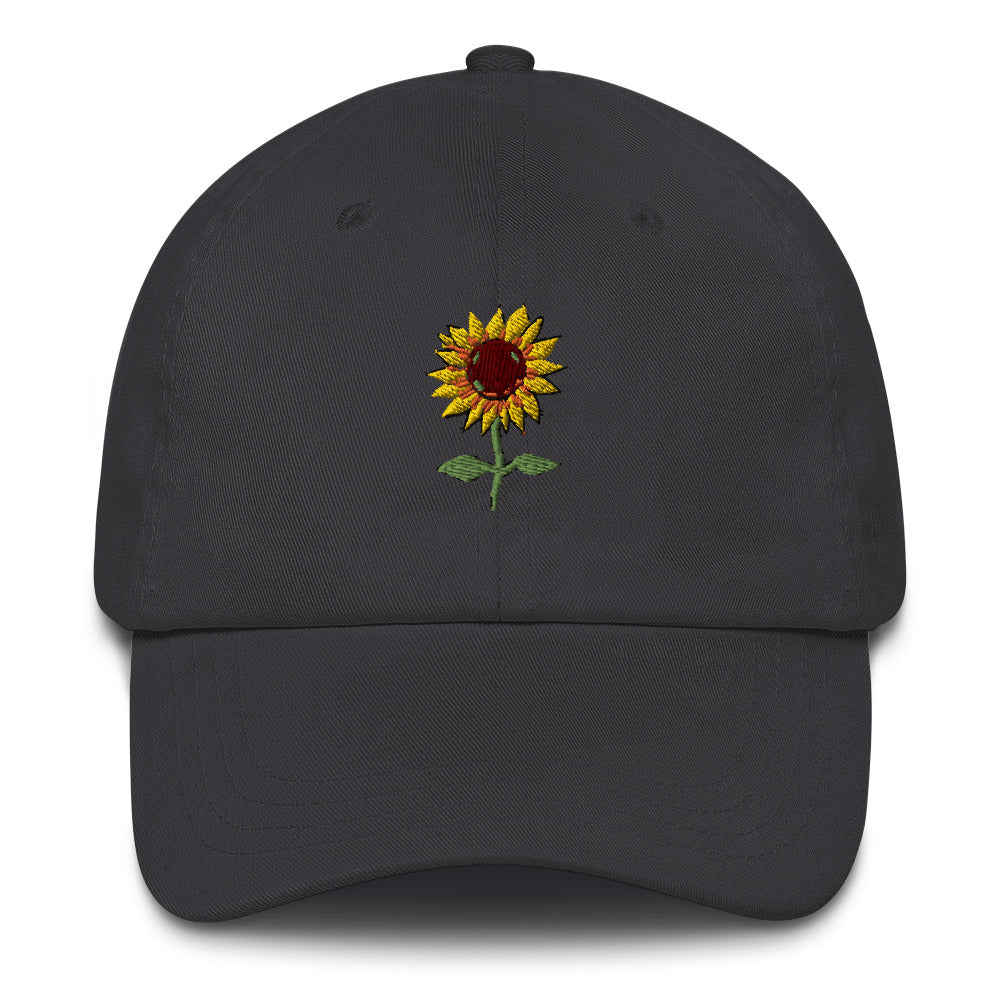 Cute Sunflower Embroidered hat, Flower Lover Summer hat, Flower hat, Embroidered sunflower, Cute summer hat, Fun sunflower Hat