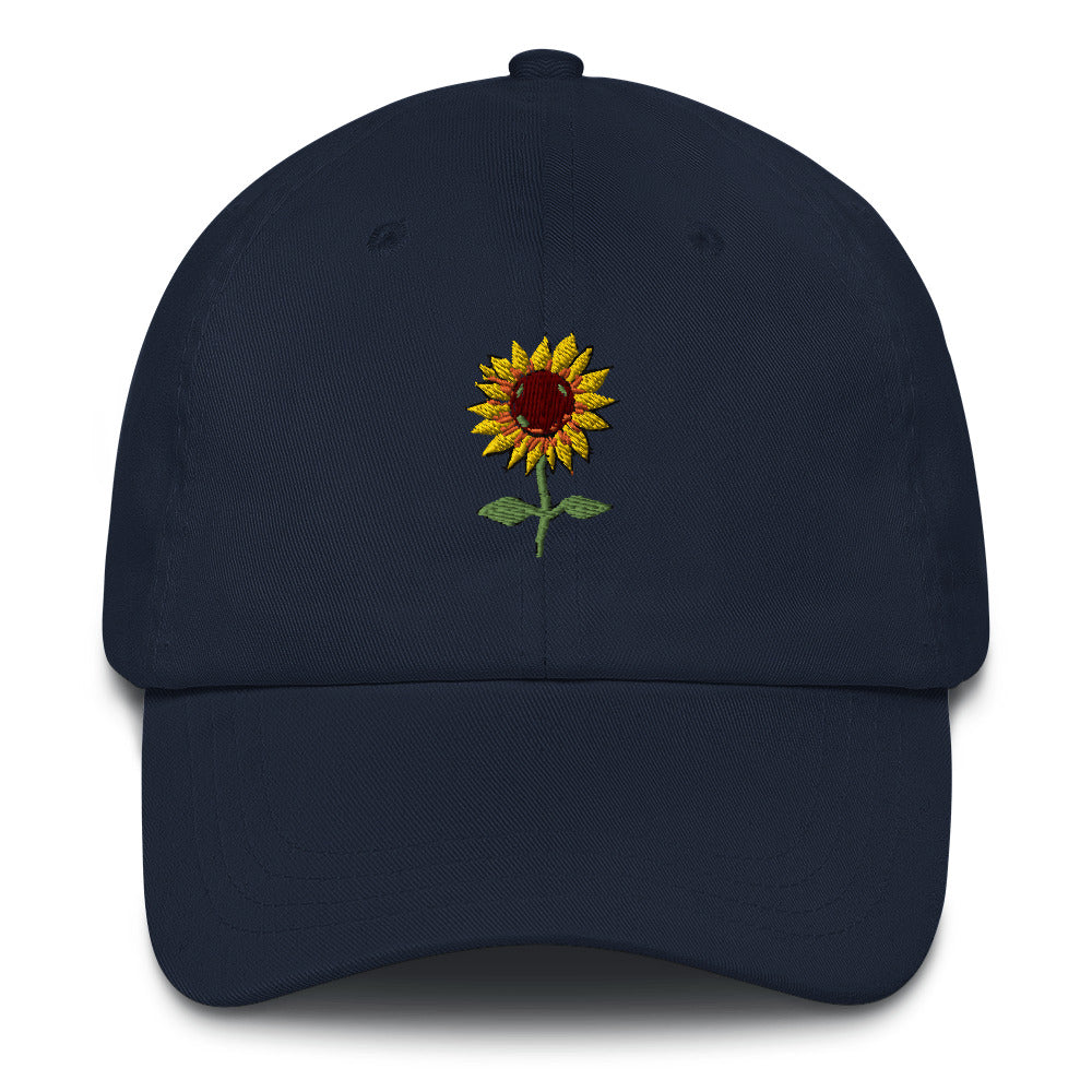 Cute Sunflower Embroidered hat, Flower Lover Summer hat, Flower hat, Embroidered sunflower, Cute summer hat, Fun sunflower Hat