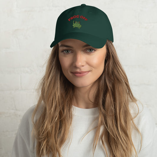 Funny Frog Embroidered Hat