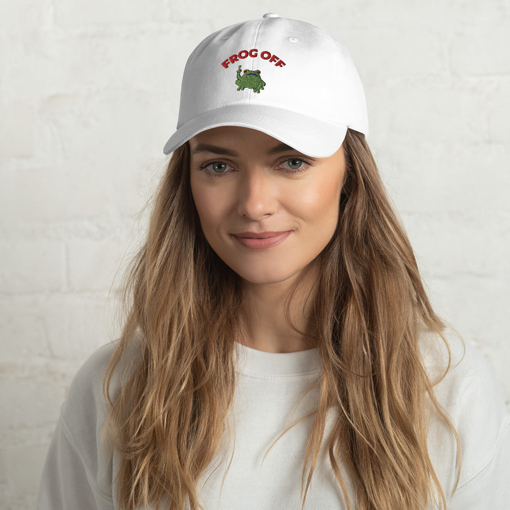 Funny Frog Embroidered Hat