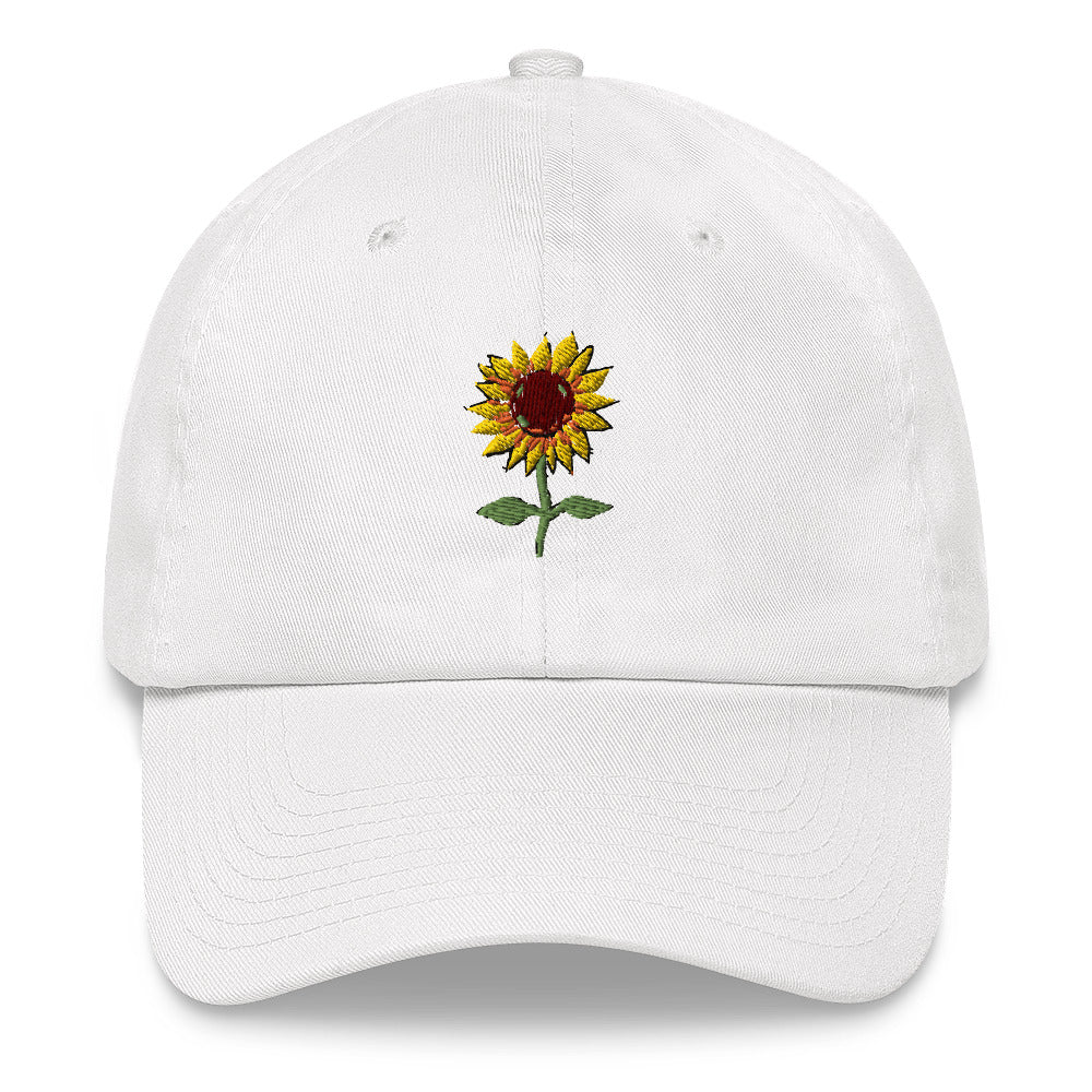 Cute Sunflower Embroidered hat, Flower Lover Summer hat, Flower hat, Embroidered sunflower, Cute summer hat, Fun sunflower Hat